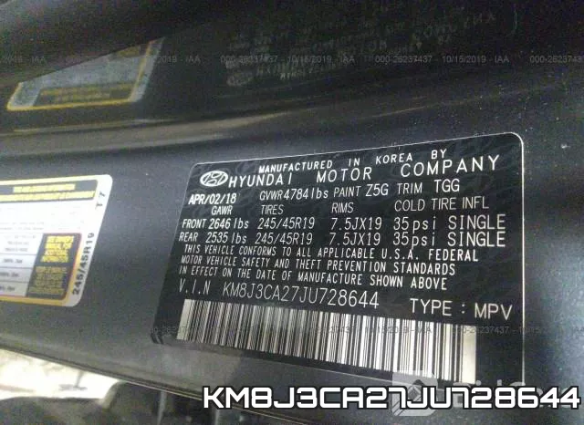 KM8J3CA27JU728644 фото 10