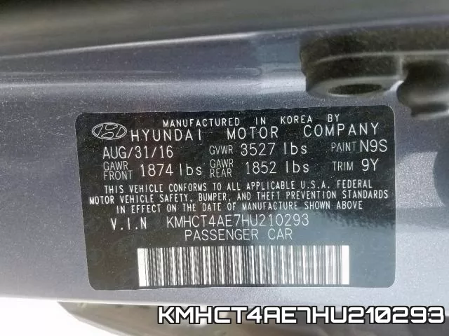 KMHCT4AE7HU210293 фото 2