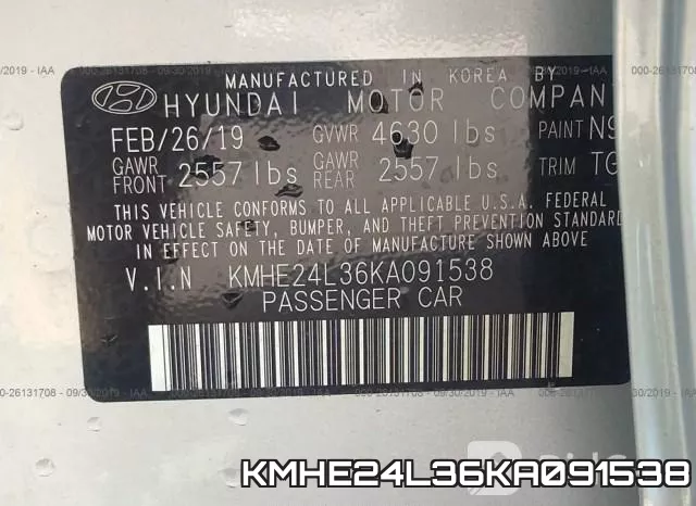 KMHE24L36KA091538 фото 9