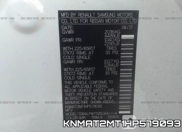 KNMAT2MT1HP579093 фото 8