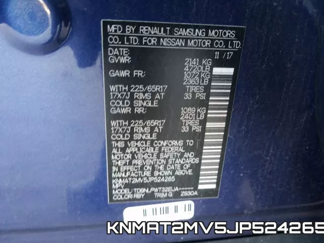 KNMAT2MV5JP524265 фото 2