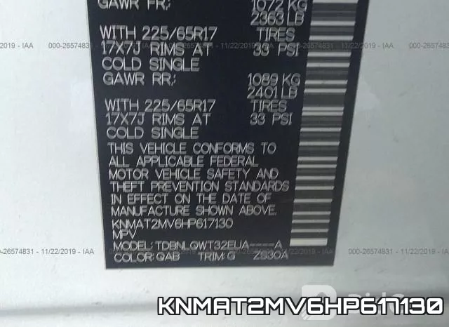 KNMAT2MV6HP617130 фото 9