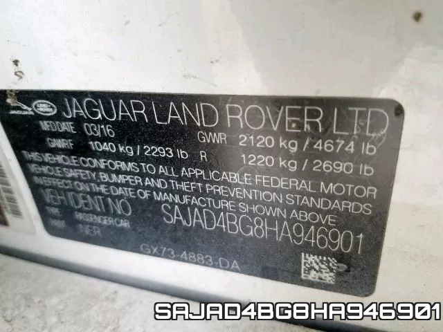 SAJAD4BG8HA946901 фото 2