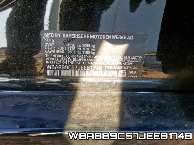 WBA8B9C57JEE81748 фото 2