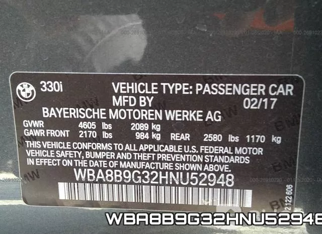 WBA8B9G32HNU52948 фото 8