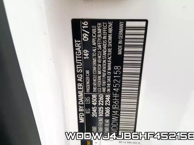WDDWJ4JB6HF452158 фото 2