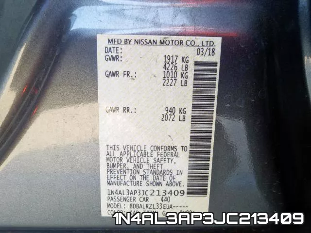 1N4AL3AP3JC213409 фото 2