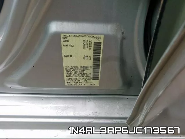 1N4AL3AP6JC173567 фото 2
