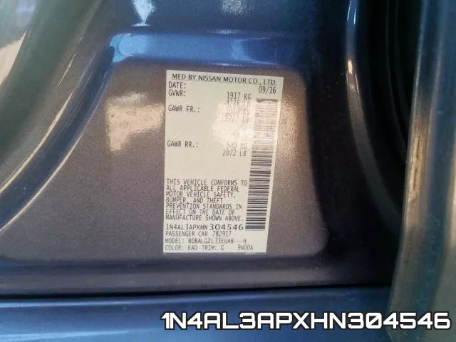 1N4AL3APXHN304546 фото 2