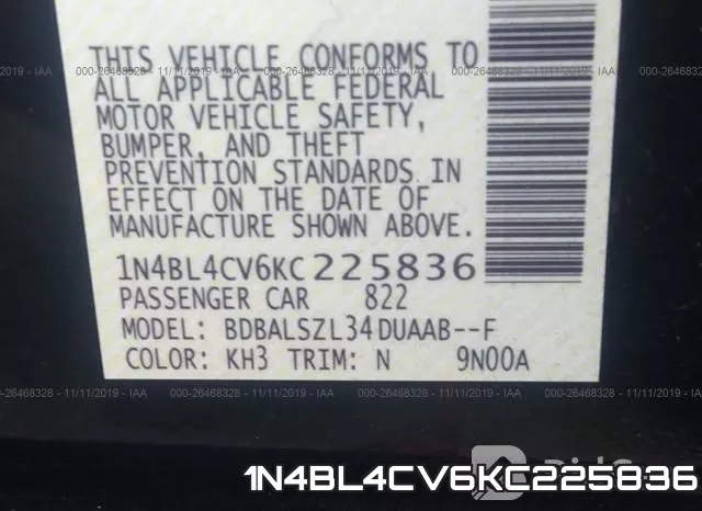1N4BL4CV6KC225836 фото 9