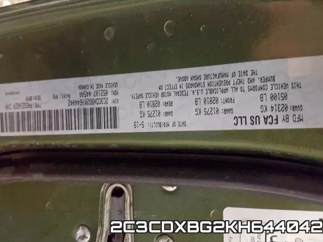 2C3CDXBG2KH644042 фото 2