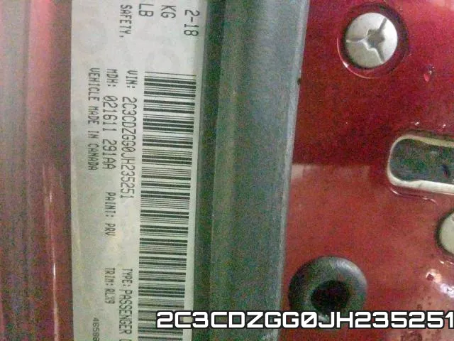 2C3CDZGG0JH235251 фото 2