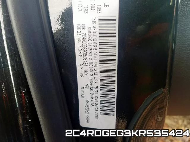 2C4RDGEG3KR535424 фото 2