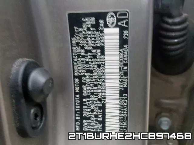 2T1BURHE2HC897468 фото 2