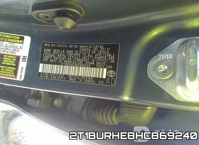 2T1BURHE8HC869240 фото 8
