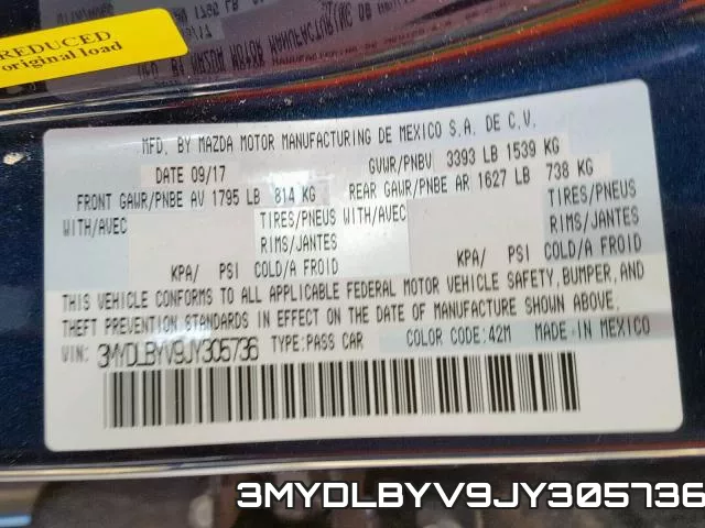 3MYDLBYV9JY305736 фото 2
