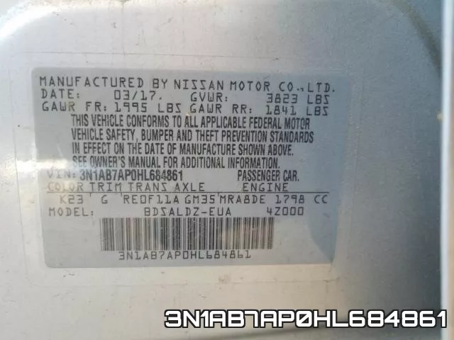 3N1AB7AP0HL684861 фото 2