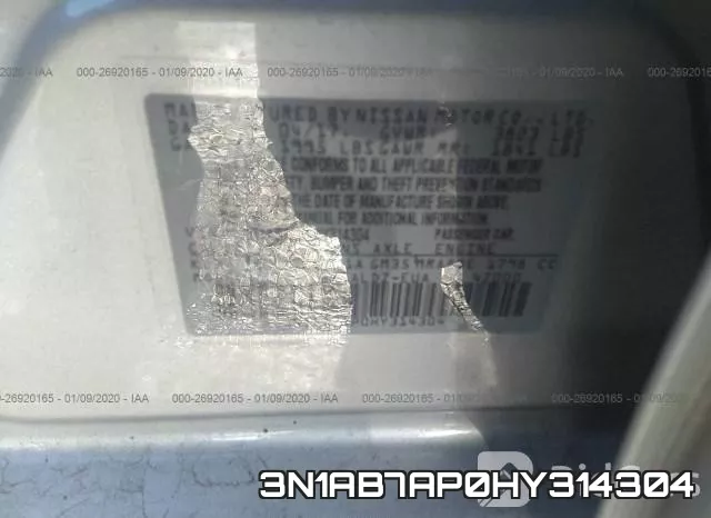 3N1AB7AP0HY314304 фото 8