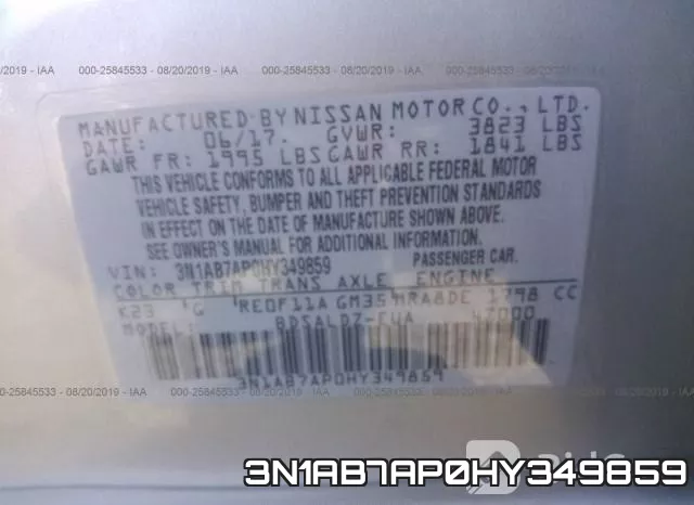 3N1AB7AP0HY349859 фото 9