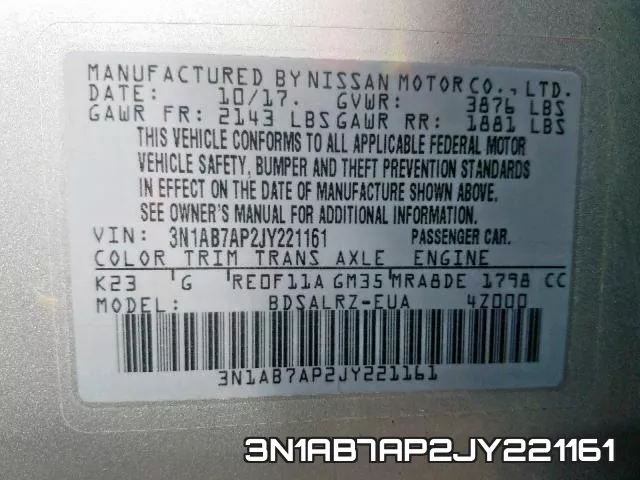3N1AB7AP2JY221161 фото 2
