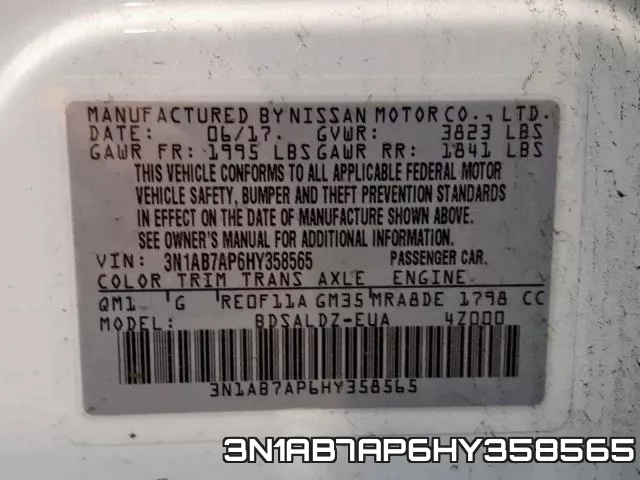 3N1AB7AP6HY358565 фото 2