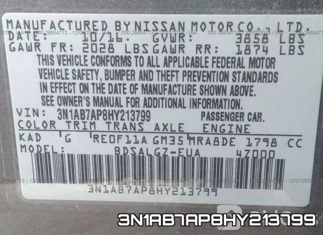 3N1AB7AP8HY213799 фото 10