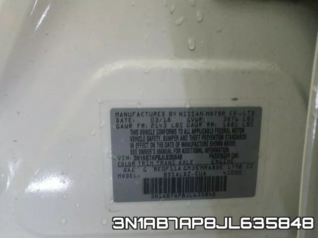 3N1AB7AP8JL635848 фото 2