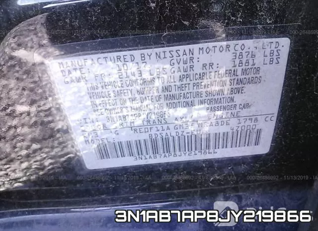 3N1AB7AP8JY219866 фото 9