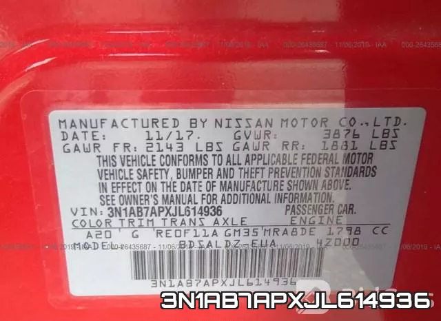 3N1AB7APXJL614936 фото 7