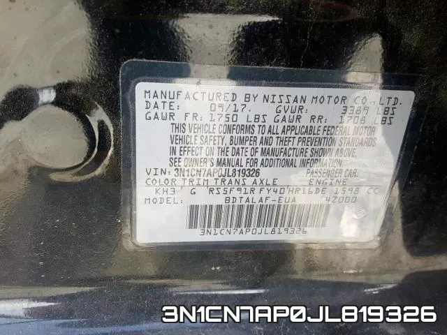 3N1CN7AP0JL819326 фото 2
