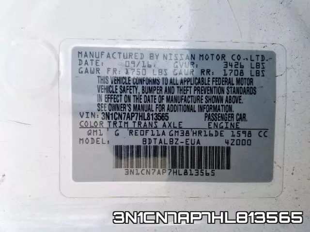 3N1CN7AP7HL813565 фото 2