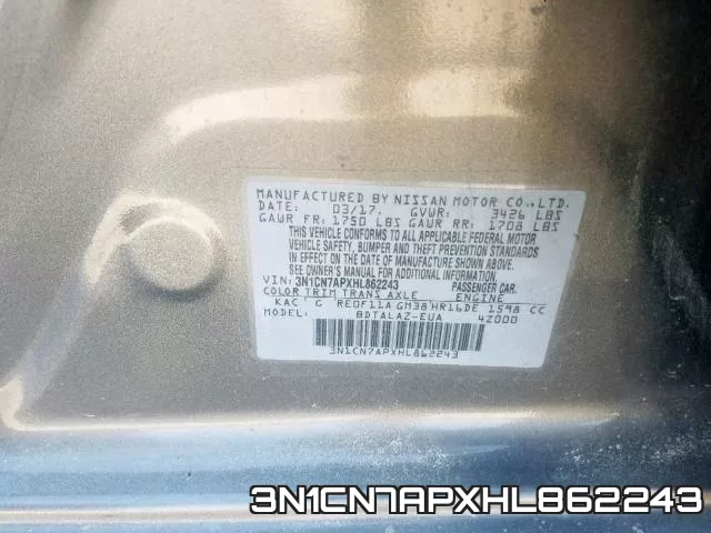 3N1CN7APXHL862243 фото 2