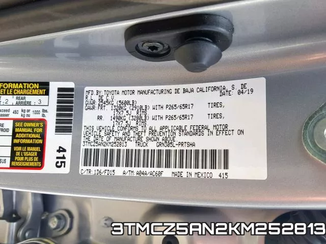 3TMCZ5AN2KM252813 фото 2