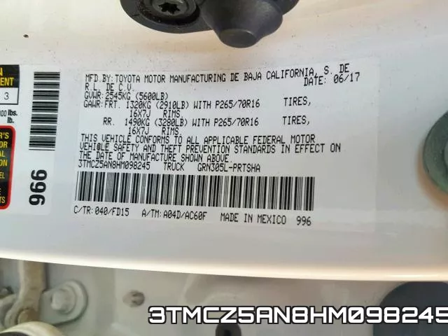 3TMCZ5AN8HM098245 фото 2