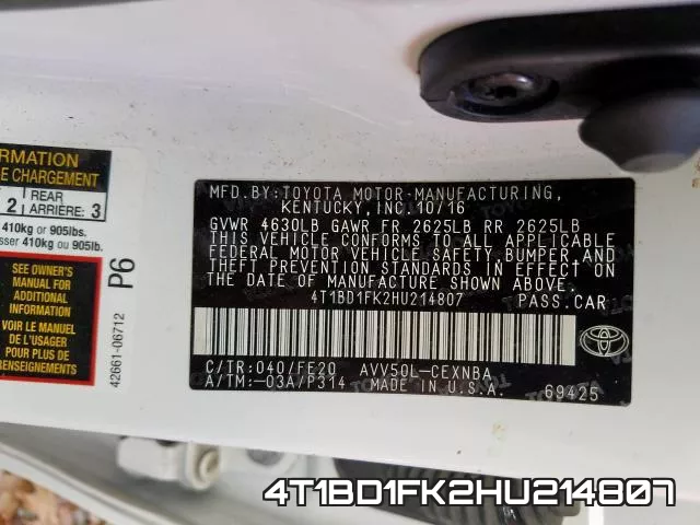 4T1BD1FK2HU214807 фото 2