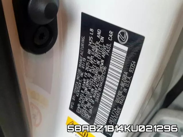 58ABZ1B14KU021296 фото 2