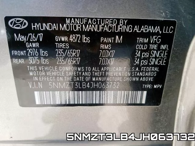 5NMZT3LB4JH063732 фото 2