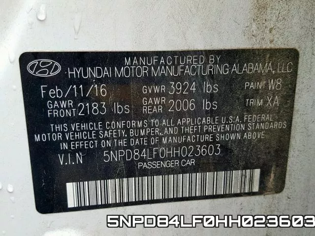 5NPD84LF0HH023603 фото 2