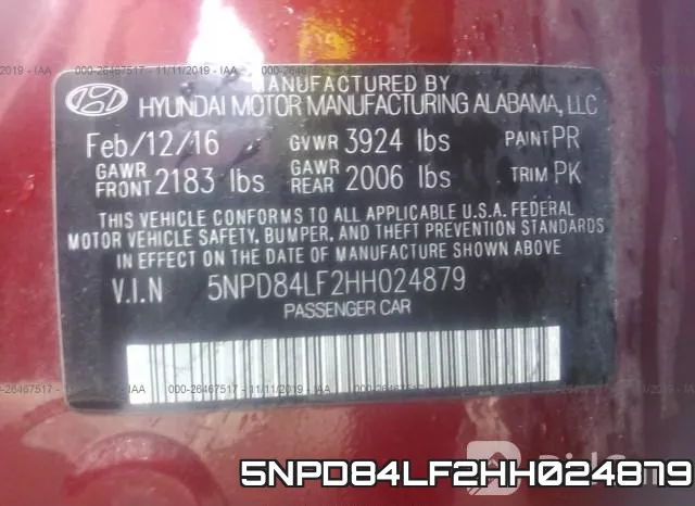 5NPD84LF2HH024879 фото 9