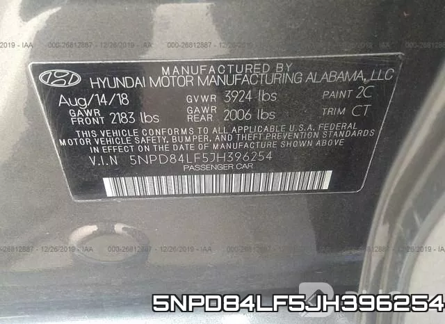 5NPD84LF5JH396254 фото 10