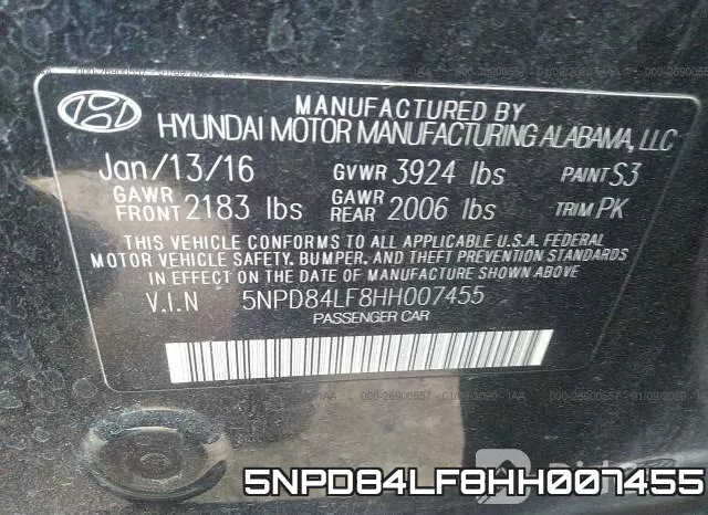 5NPD84LF8HH007455 фото 9