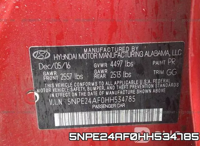 5NPE24AF0HH534785 фото 9