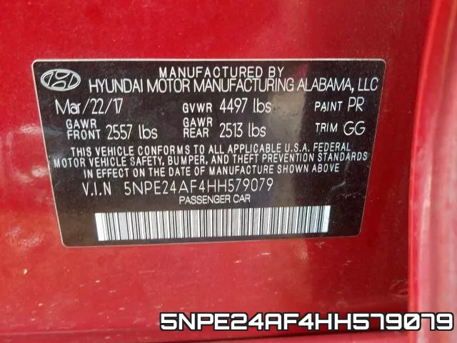 5NPE24AF4HH579079 фото 2
