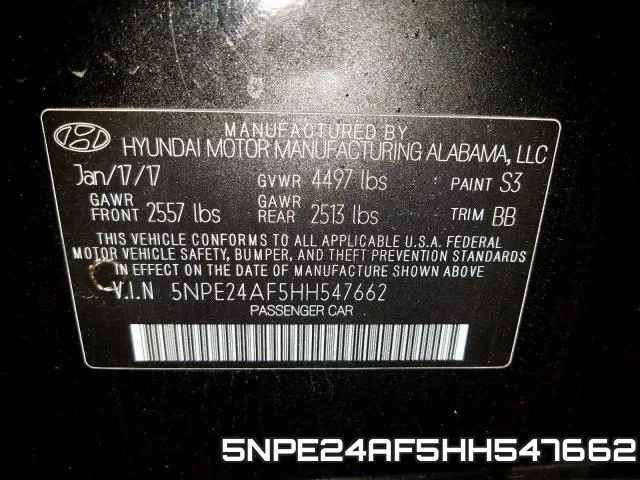 5NPE24AF5HH547662 фото 2