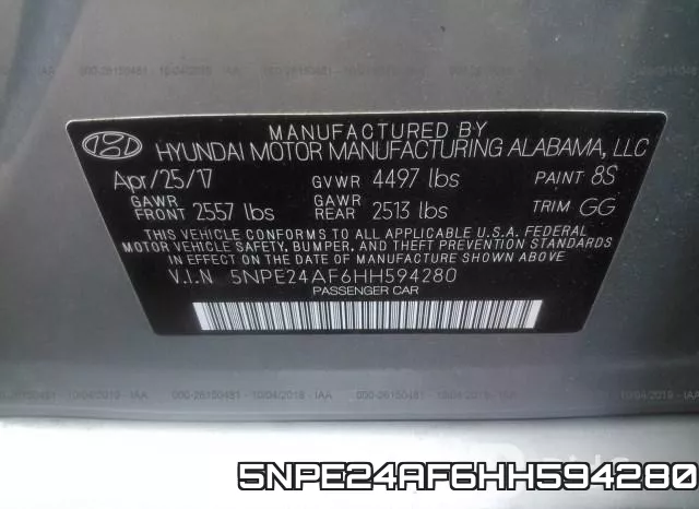 5NPE24AF6HH594280 фото 9