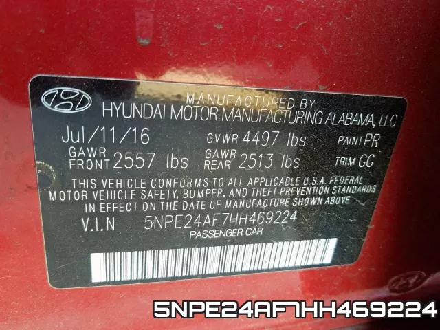 5NPE24AF7HH469224 фото 2