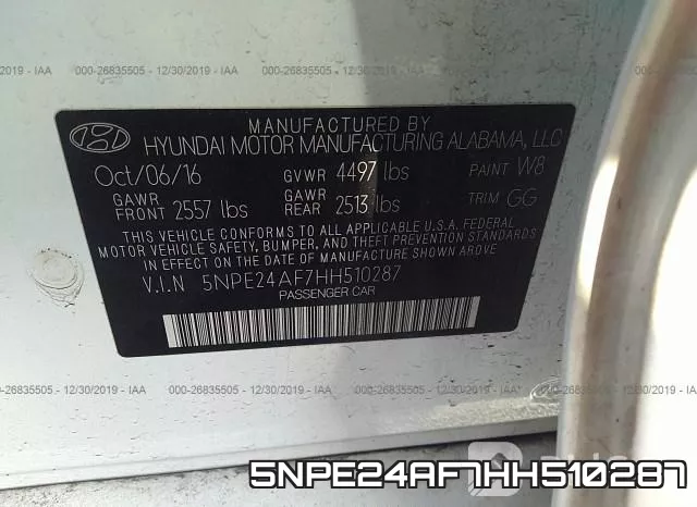 5NPE24AF7HH510287 фото 10