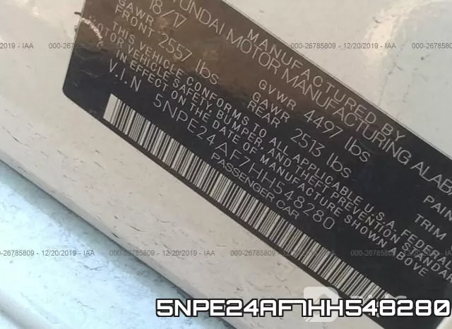 5NPE24AF7HH548280 фото 7