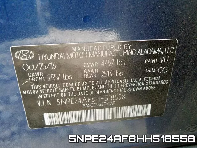 5NPE24AF8HH518558 фото 2