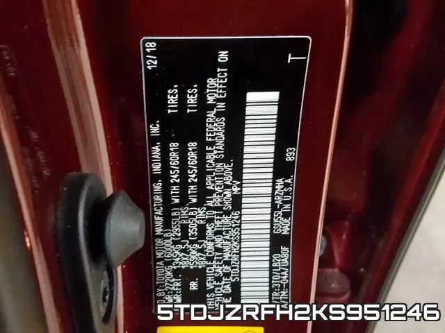 5TDJZRFH2KS951246 фото 2